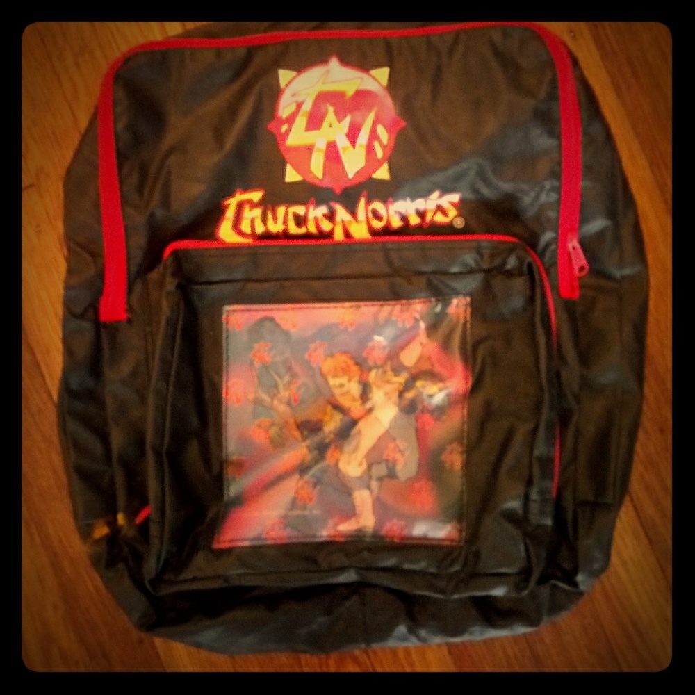 Vintage Chuck Norris 1980s Backpack RARE